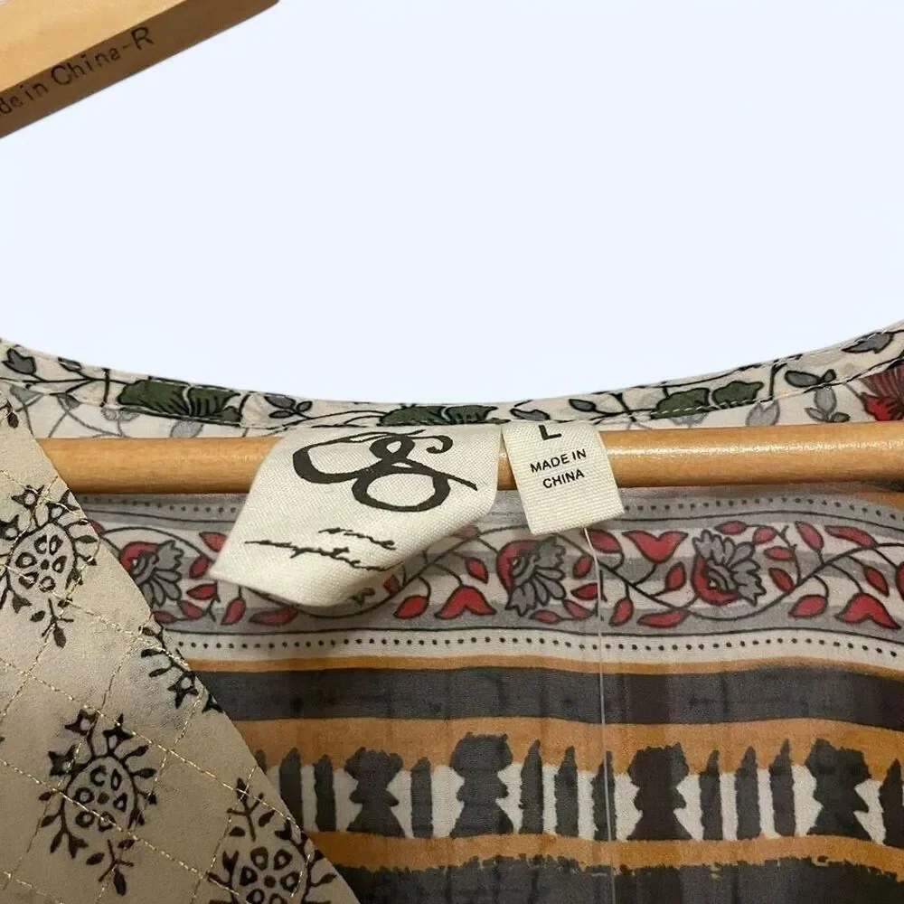 Anthropologie Boho Midi Dress - NWT - Size L - Picture 3 of 8